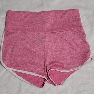 Pink White Lined Shorts